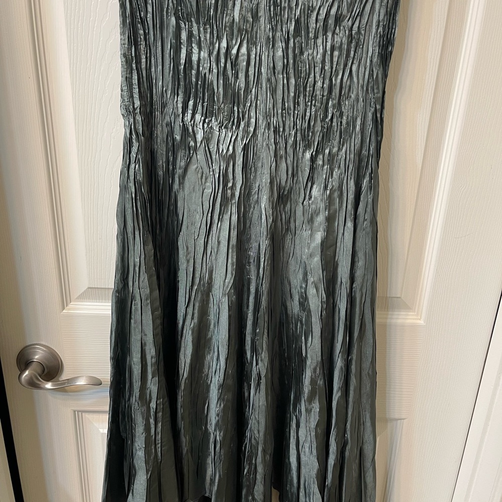 KHAKI GREEN MIDI SKIRT